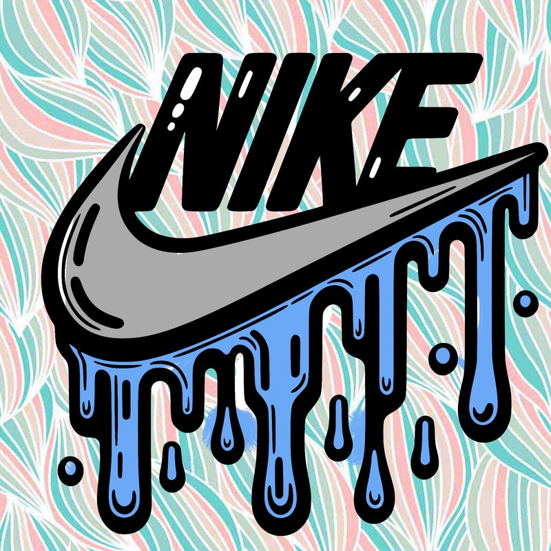 dripping nike logo