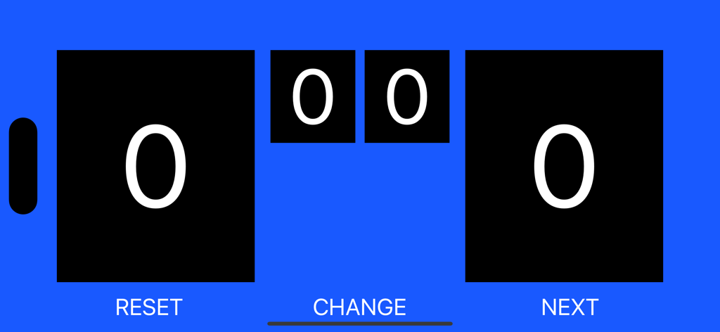 Interfaz de marcador digital de tenis de mesa con contadores de puntuación y controles de partida