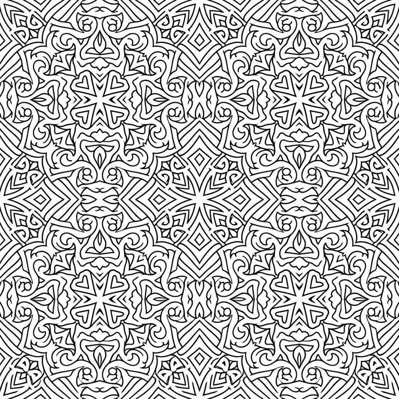 Unleash your creativity with this mesmerizing tessellation pattern, perfect for a relaxing coloring experience. This intricate design of interlocking shapes promises hours of mindful artistic enjoyment.