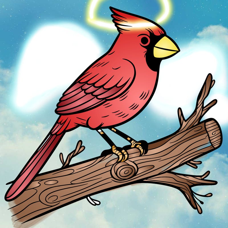 cardinal on a tree