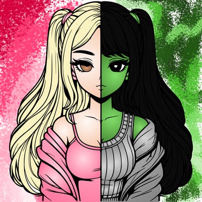 realistic girl split