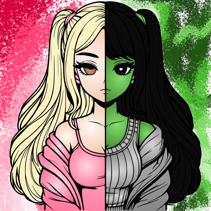 realistic girl split