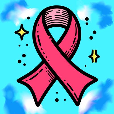 ribbon symbol of national breast cancer awareness month