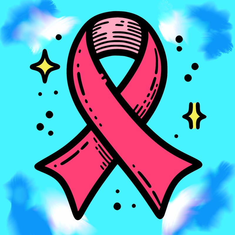 ribbon symbol of national breast cancer awareness month