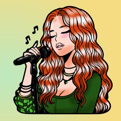 realistic female singer