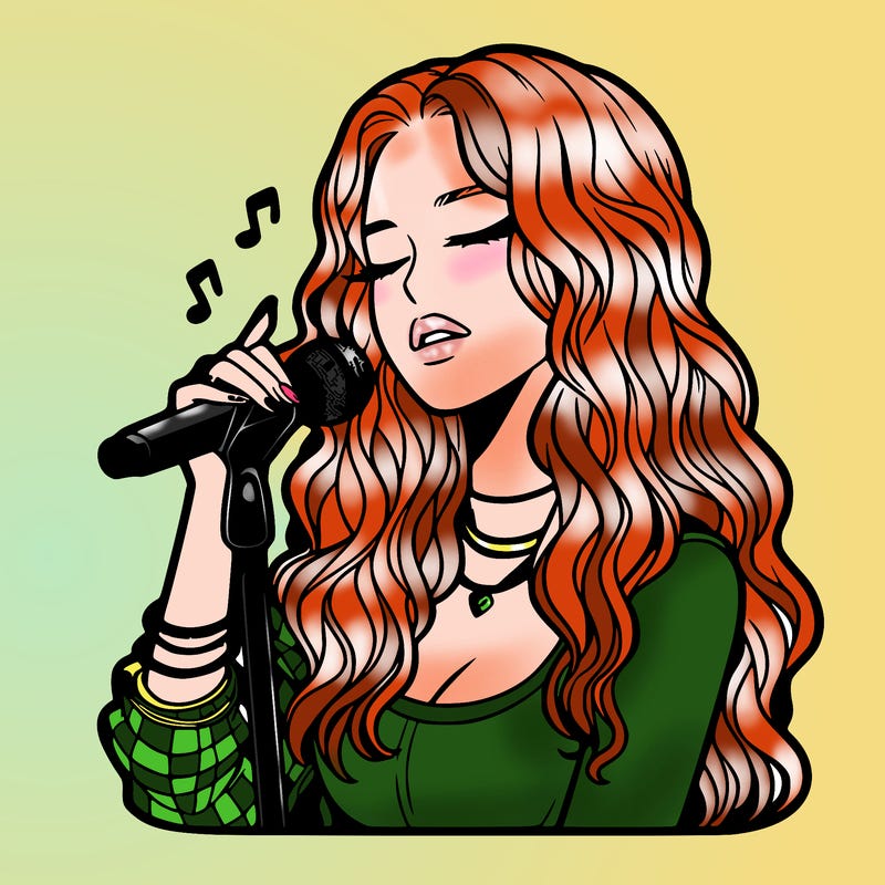 realistic female singer