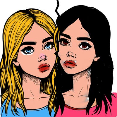 realistic girl split