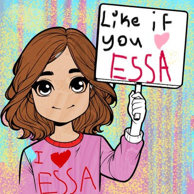 realistic girl holding up a sign