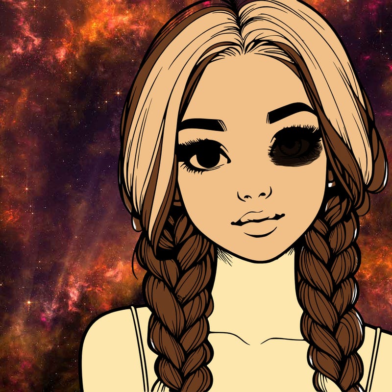 realistic girl with braids