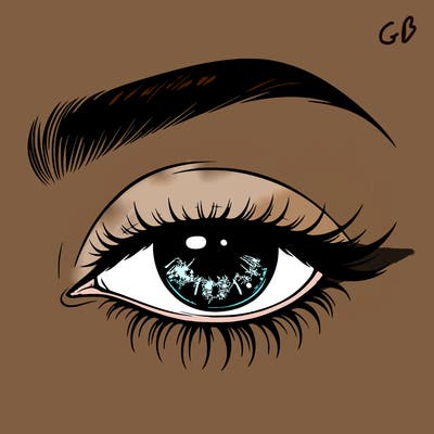 eye closed realistic