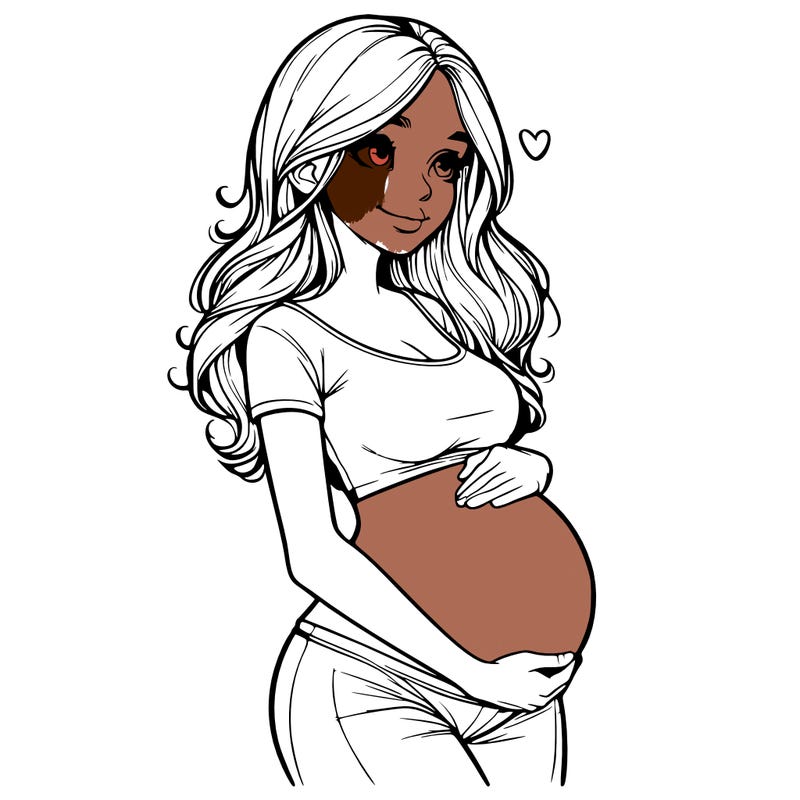 realistic pregnant girl