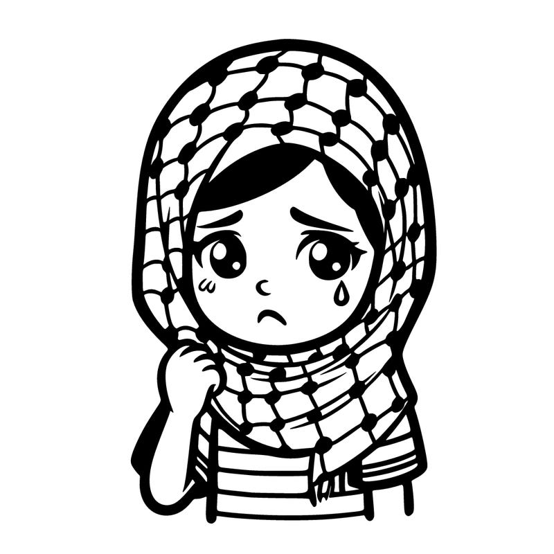 sad girl in gaza