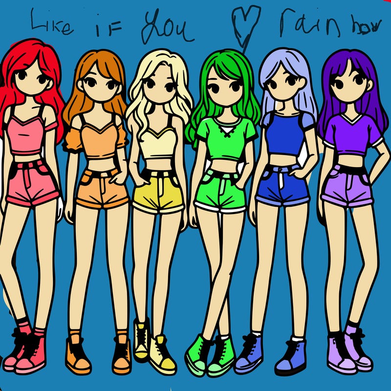 a group of girls wearing crop tops and shorts