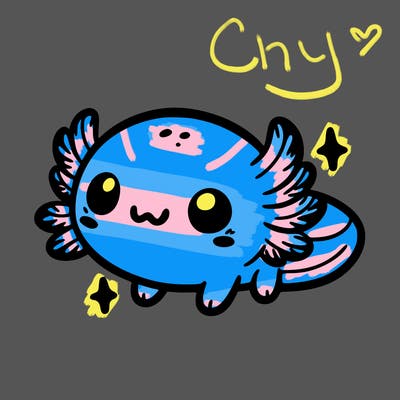 cute easy baby axolotl