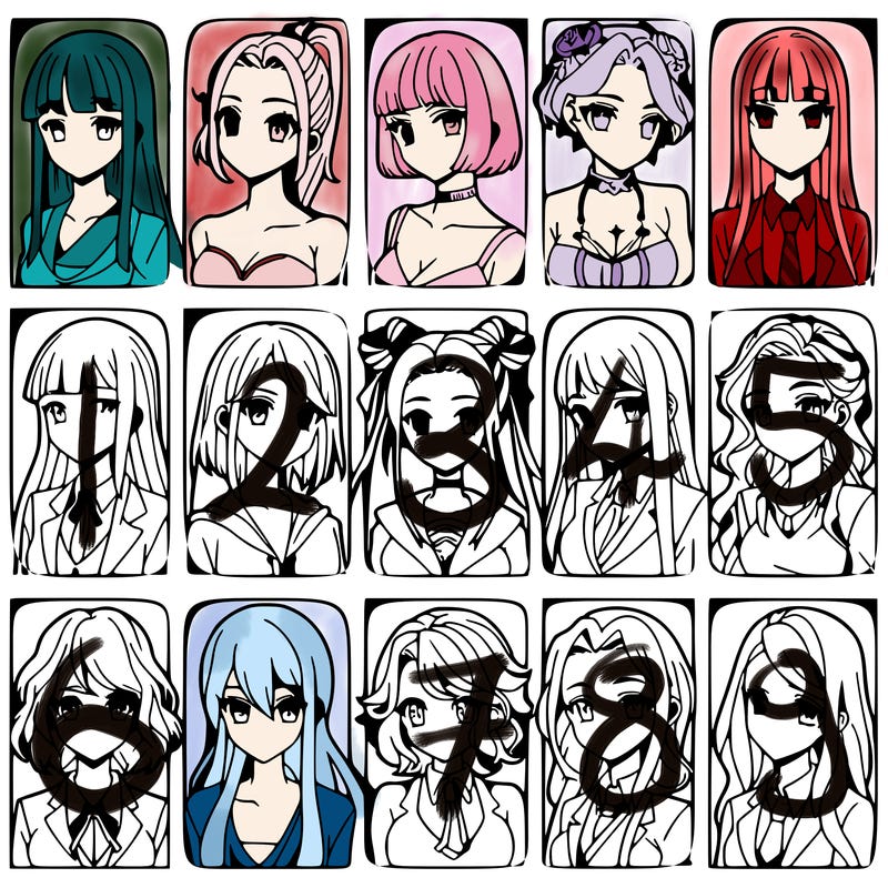 girls that look diffrent anime