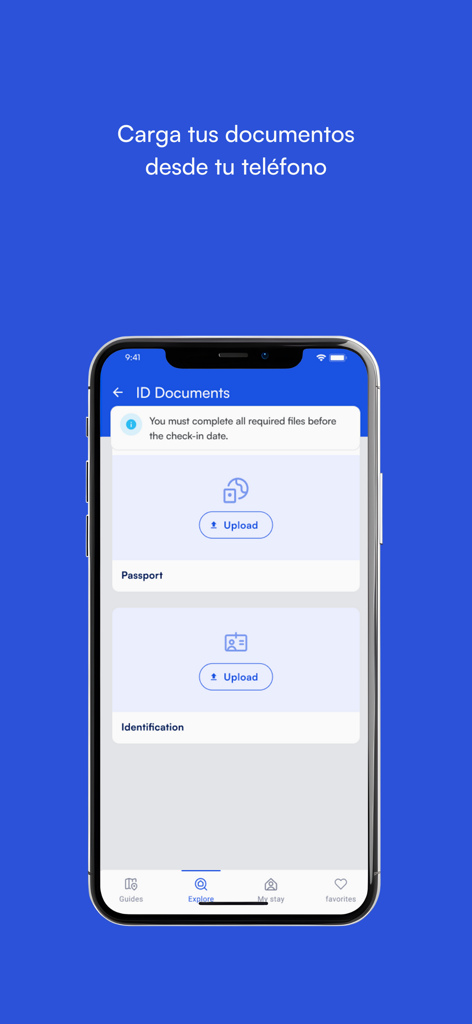 Arribo - Arribo app interface for uploading ID documents and passport