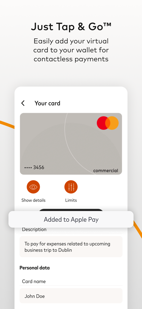 Mastercard In Control Pay - Mastercard virtual commercial card added to Apple Pay for contactless business payments