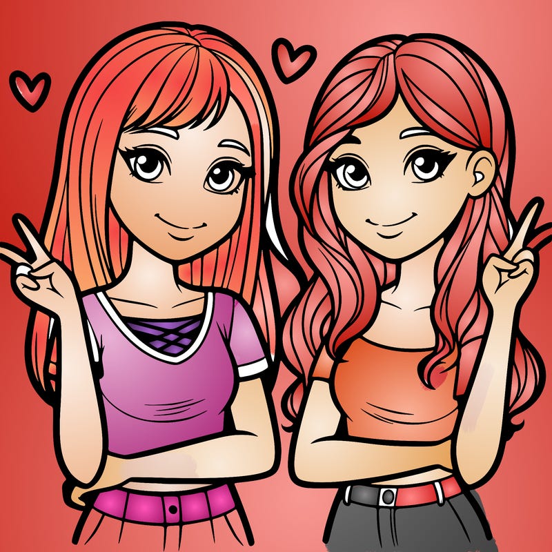 two teen girls