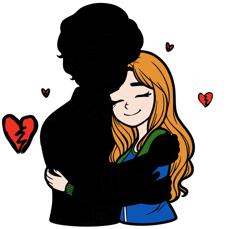 man and a woman hugging