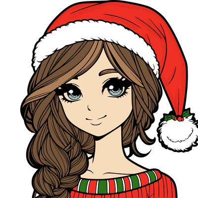 christmas girl realistic