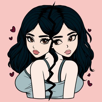 realistic girl split