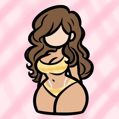 curvy woman with hair