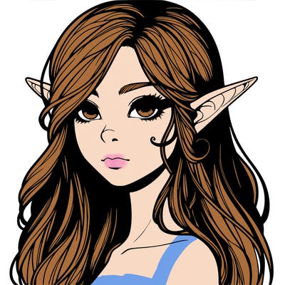 elf girl realistic dark fantasy