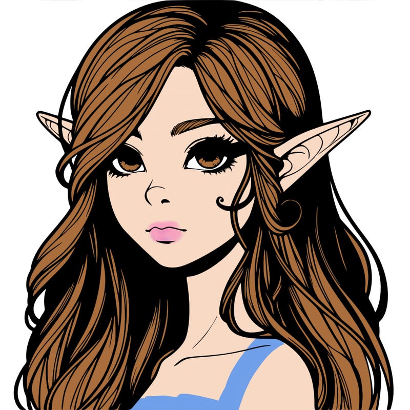 elf girl realistic dark fantasy