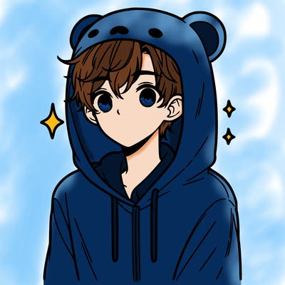 a 17 year old boy in a cute animal hoodie