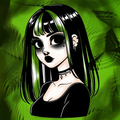 realistic goth girl