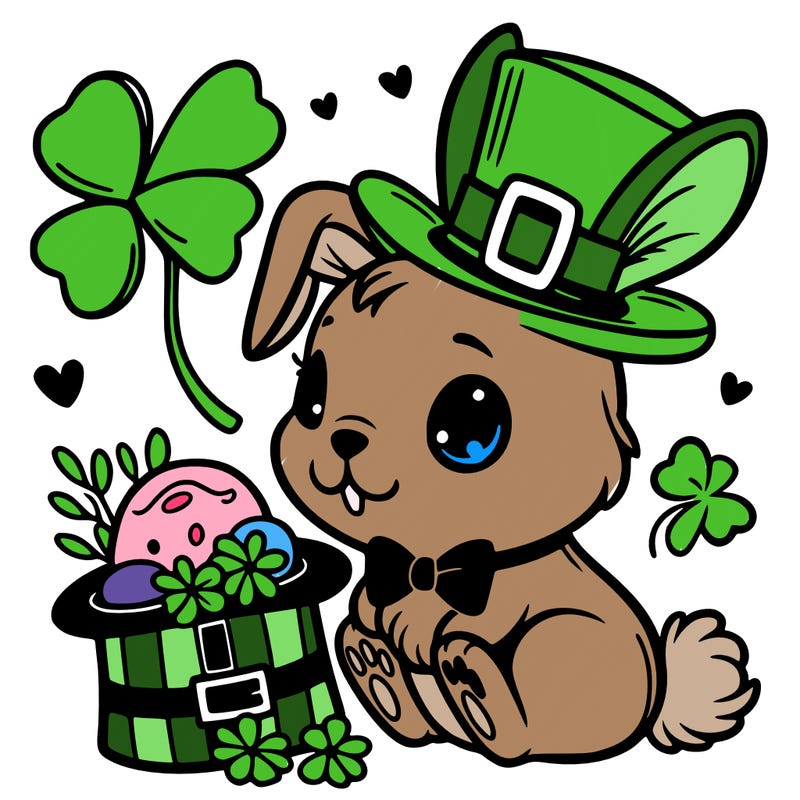 st. patrick's day, bunny.