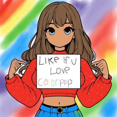 girl holding a blank sign in a long sleeve crop top