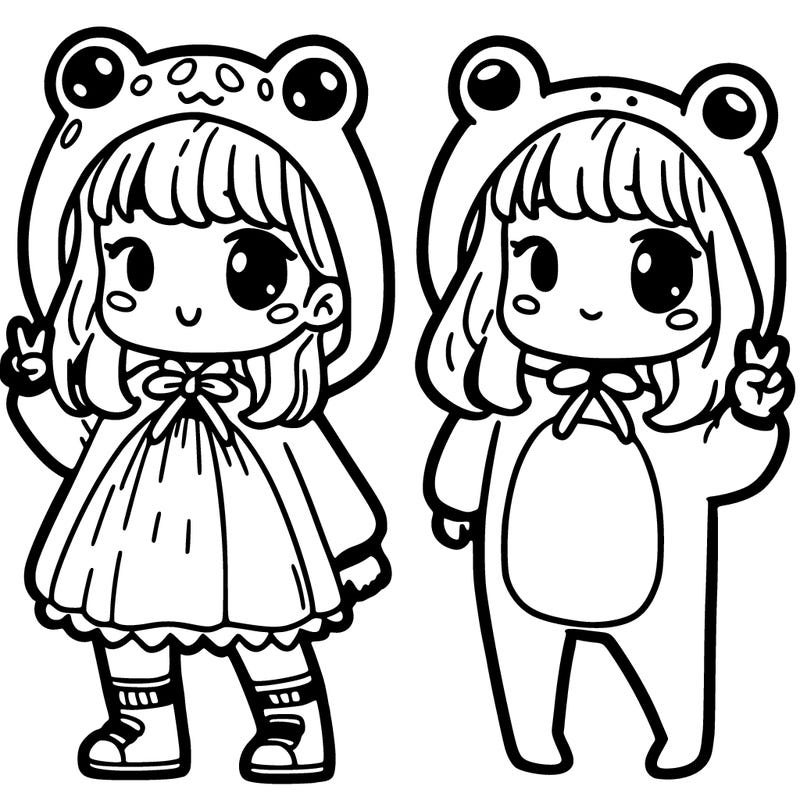 girl with frog costume