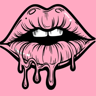 lips that look realistic and drip