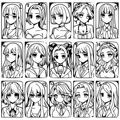 girls that look diffrent anime