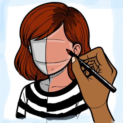 drawing a realistic person