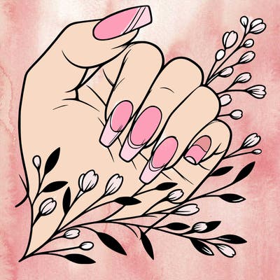 nails with french tip