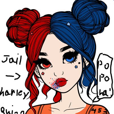 realistic girl with space buns