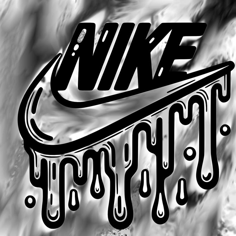 dripping nike logo