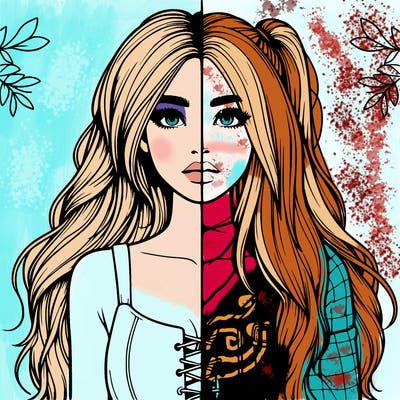 realistic girl split