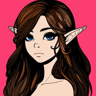 elf girl realistic dark fantasy