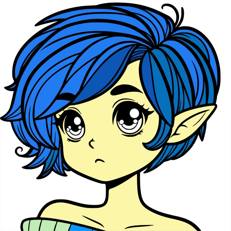 pixie haircut girl elf