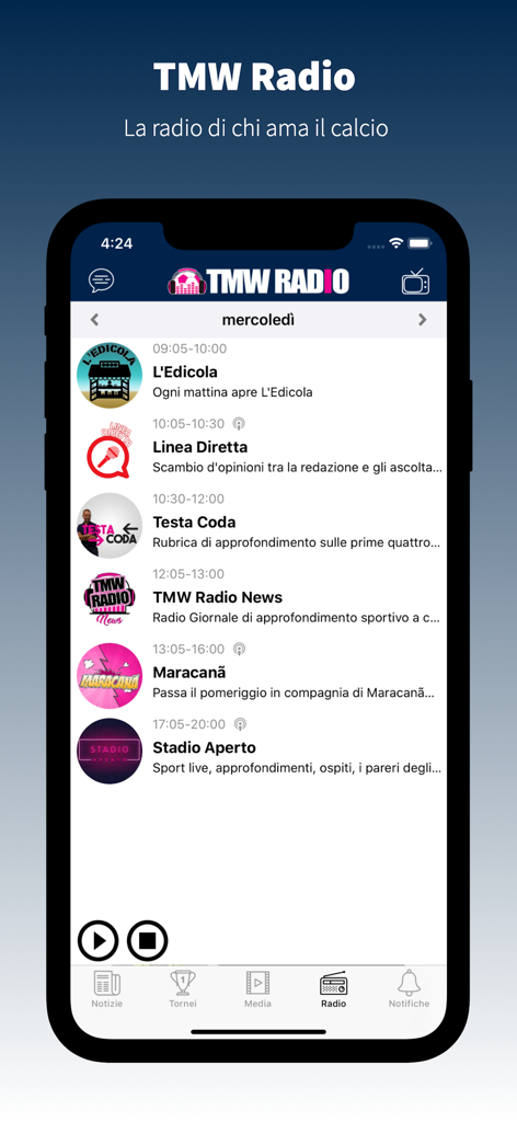 SampdoriaNews.net - Programma giornaliero di TMW Radio nell'app SampdoriaNews.