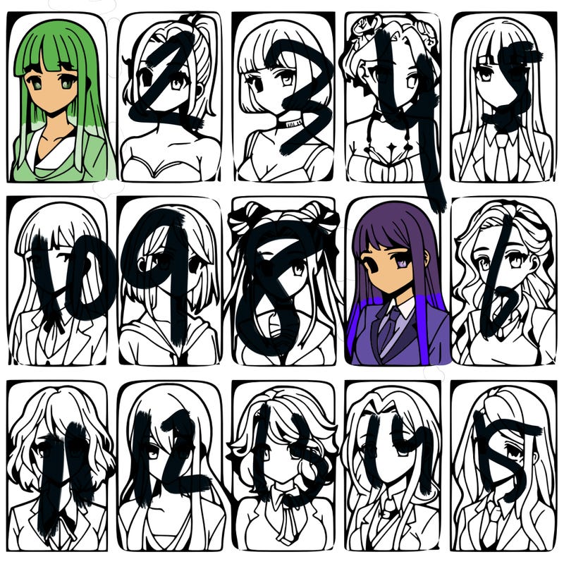 girls that look diffrent anime