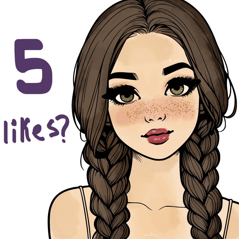 realistic girl with braids