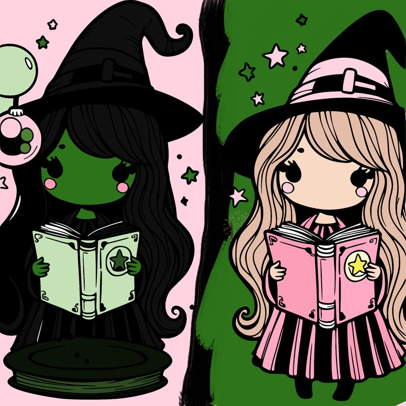 a witch with magic book