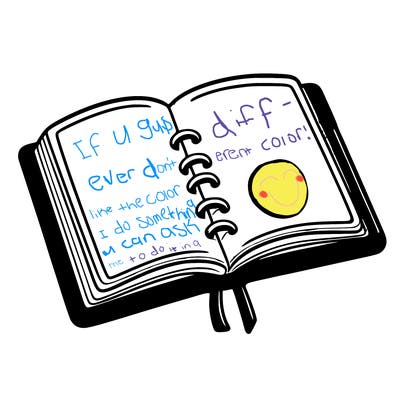 open note book blank