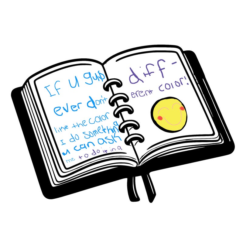 open note book blank