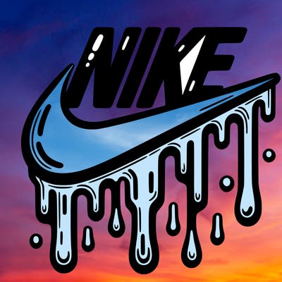 dripping nike logo