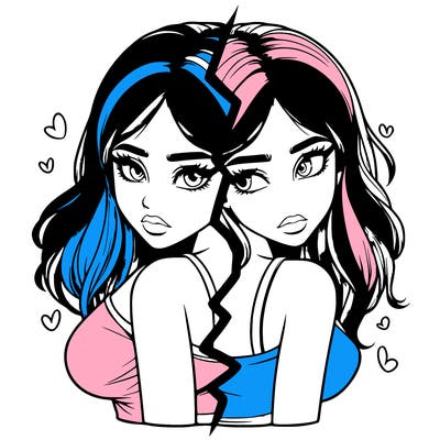 realistic girl split